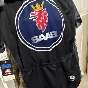 Brand new with tags!SAAB Black Cycling Jersey